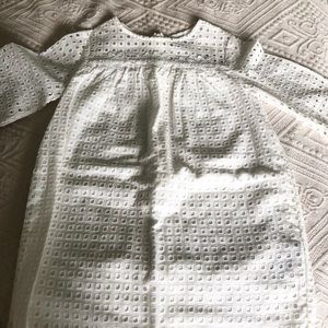Girls White Mayoral Eyelet Dress